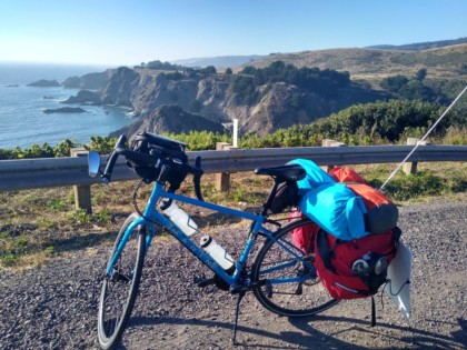 California coast and bike